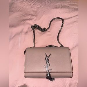 Pink Saint Laurent Medium Monogram Tassel Bag